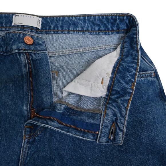 asos Design Women's 12 Wide Leg Distressed Dad Jean NEW - Picture 8 of 11